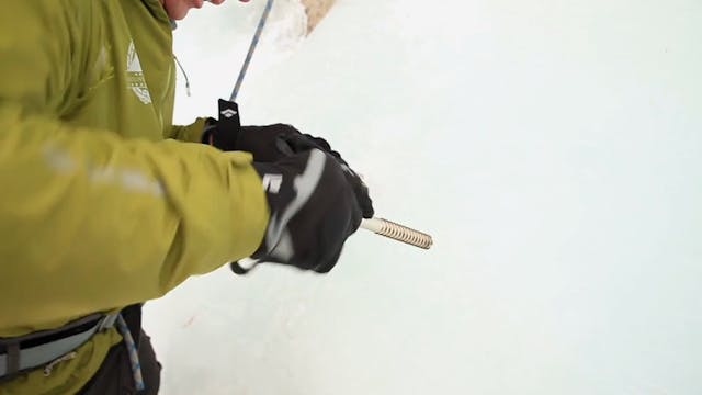 Ice Climbing: 16. Creating V-Thread A...