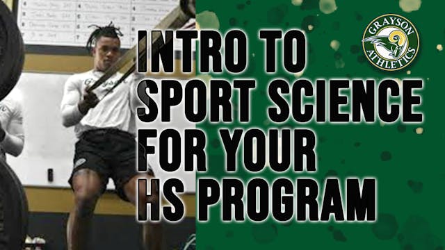 Sport Science for your High School Pr...