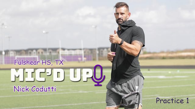 Mic'd Up Practice | Fulshear HS, TX