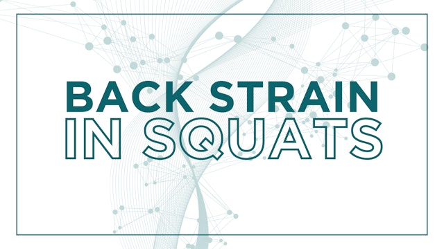 Back Strain While Performing a Squat