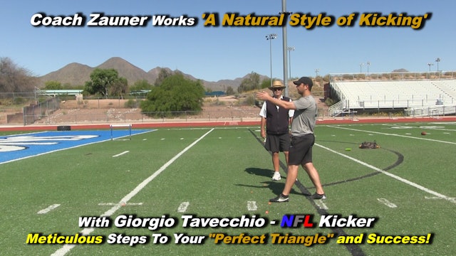 #10 Coach Zauner Works 'A Natural Style of Kicking' Giorgio Tavecchio NFL Kicker