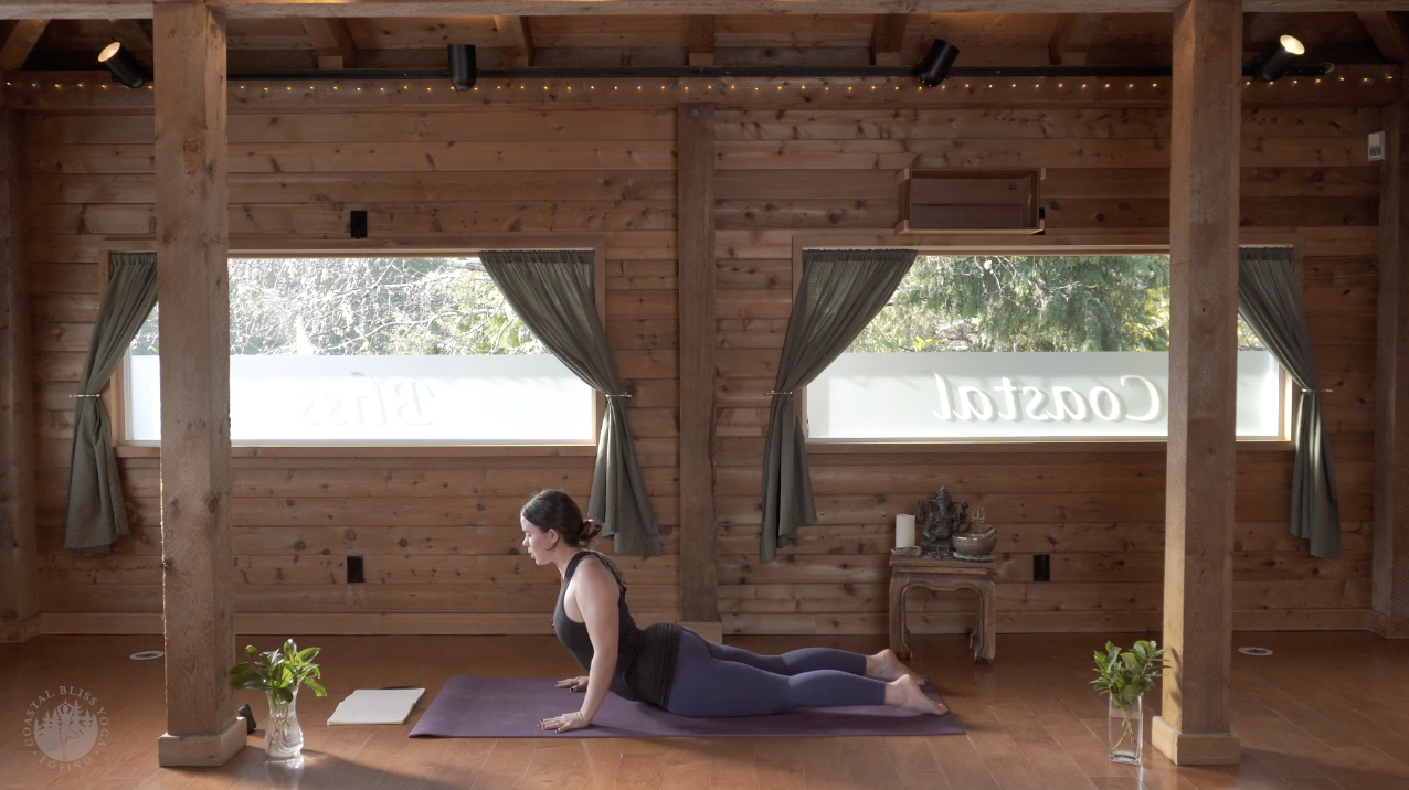 Jacky [35m Intermediate] Swift Awakening, Peak Pose: Parsva Bakasana