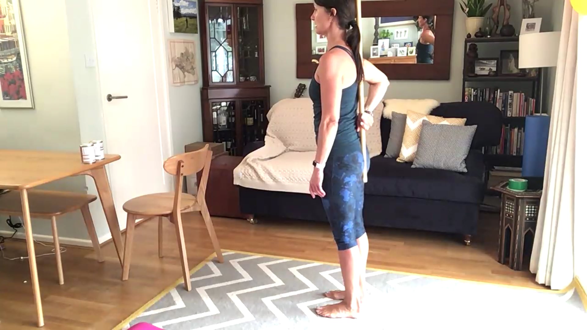 115 - Intermediate Full Body Class with pole and chair support 