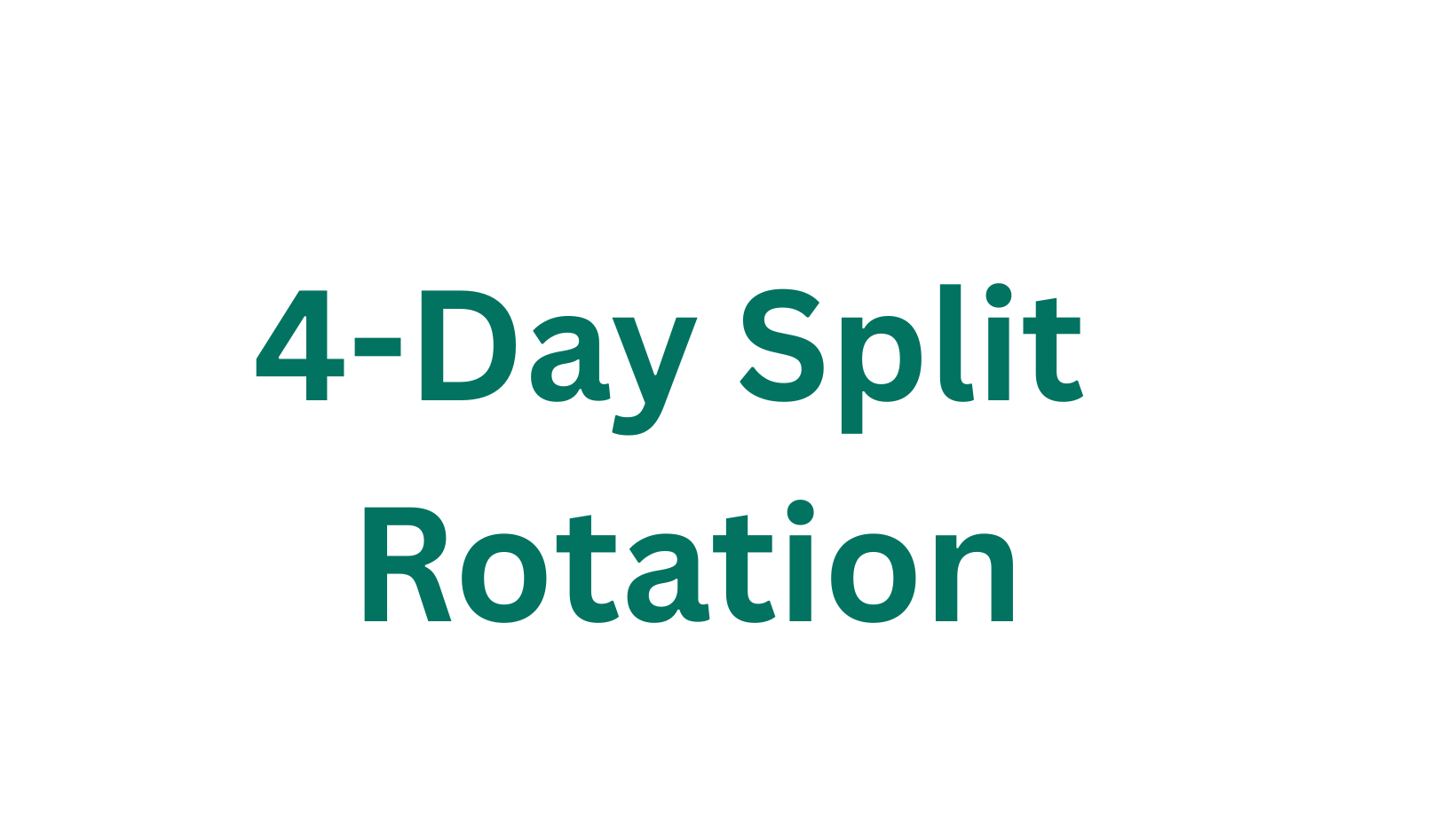4-Day Split Strength Rotation