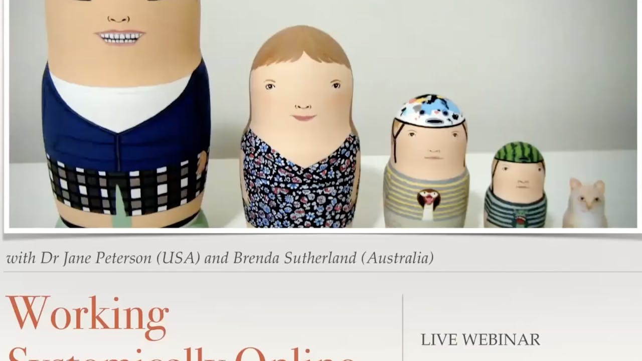 Working Systemically Online with Dr Jane Peterson (USA) and Brenda Sutherland (Australia)