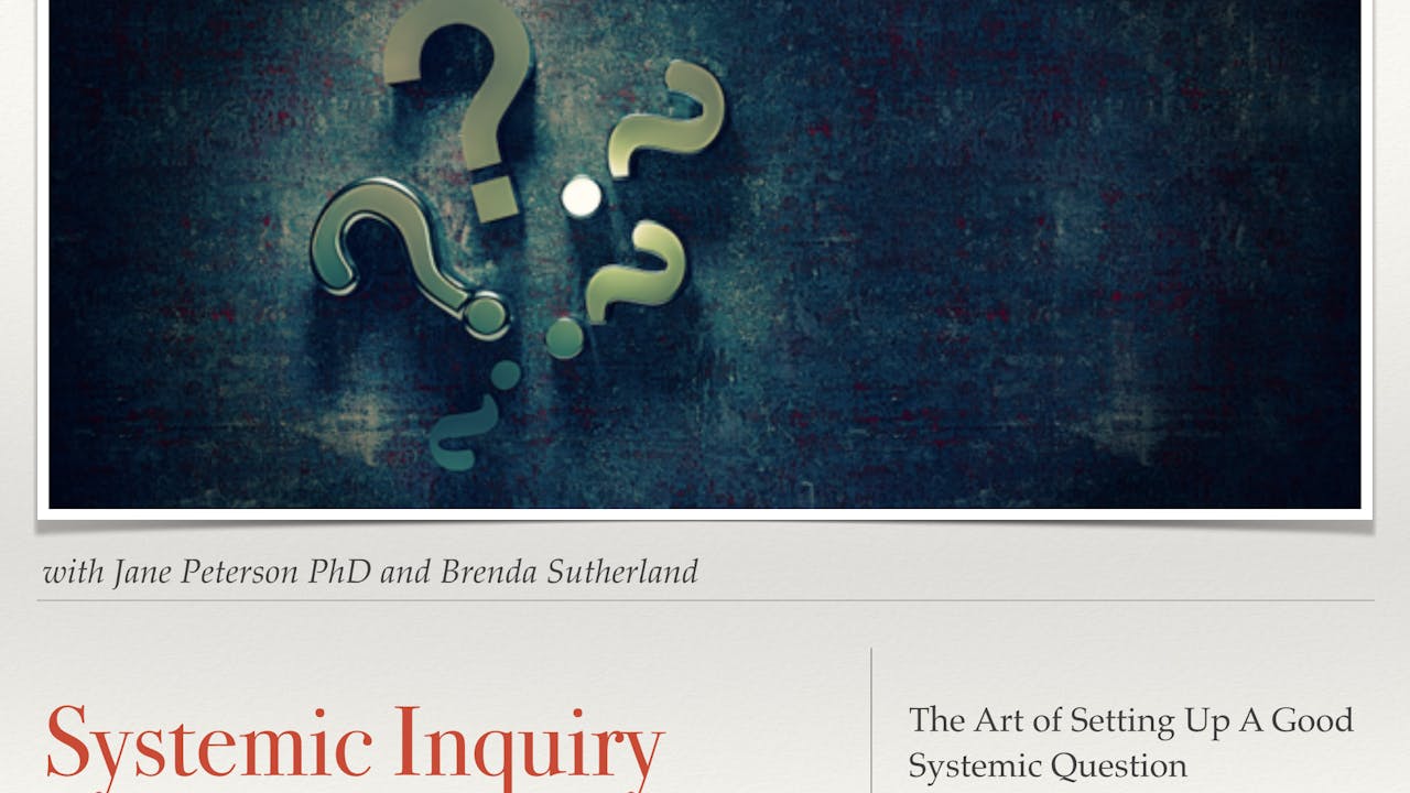 Systemic Inquiry: How to Ask a Good Systemic Question to Set up
