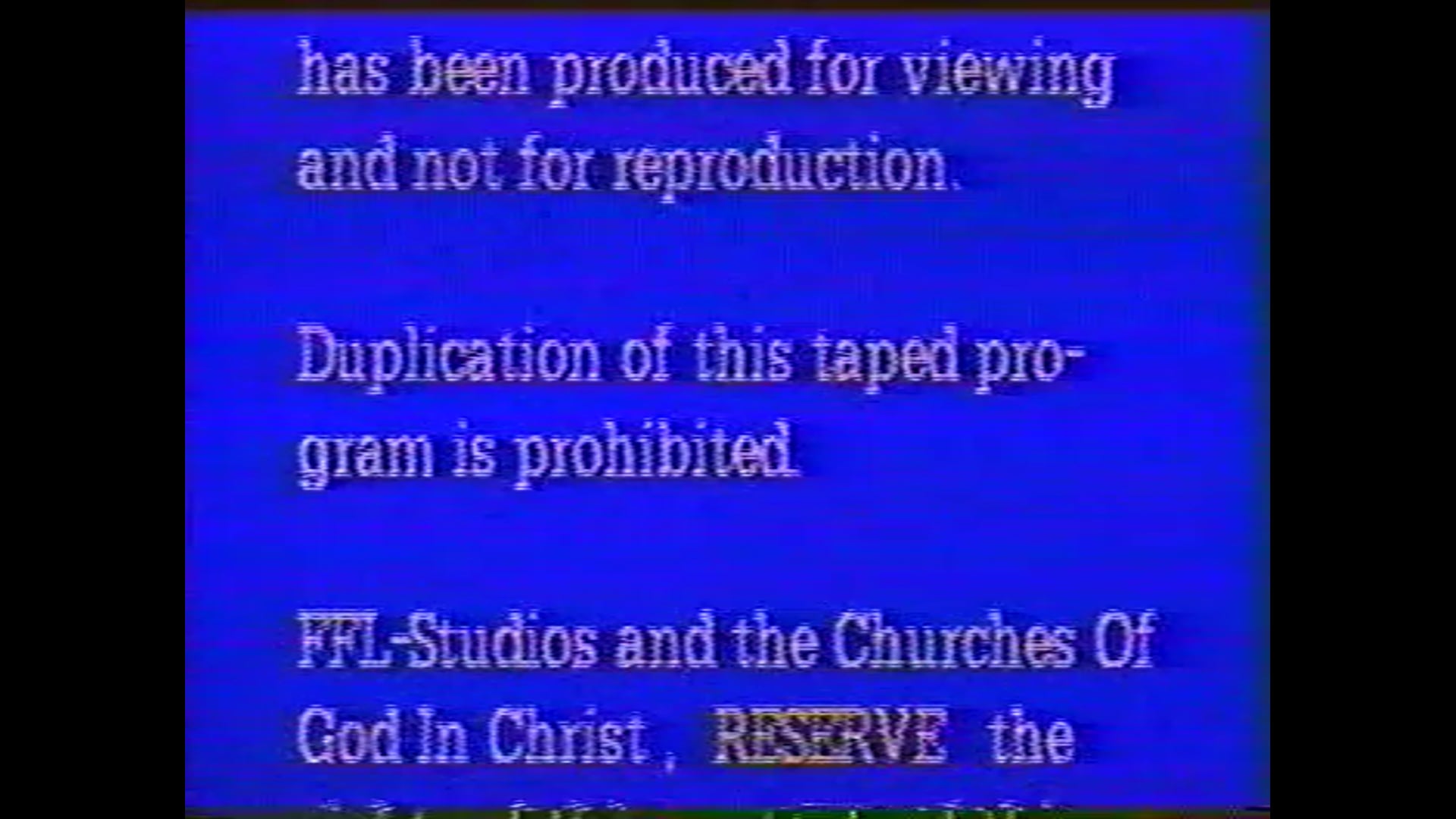 COGIC 79th HC 1986 Monday Holy Communion Bishop C.E. Blake