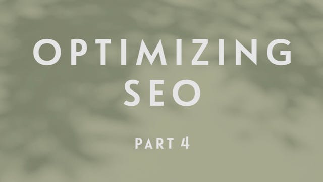 0115 | Optimizing SEO - Part 4