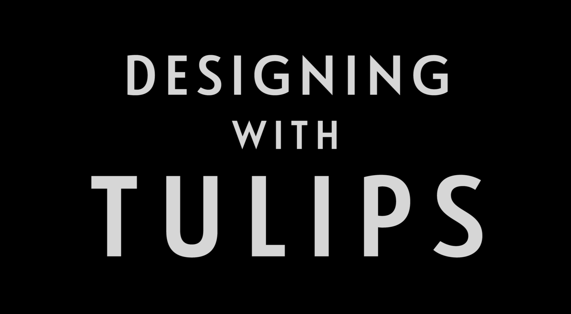 0002 | Designing With Tulips