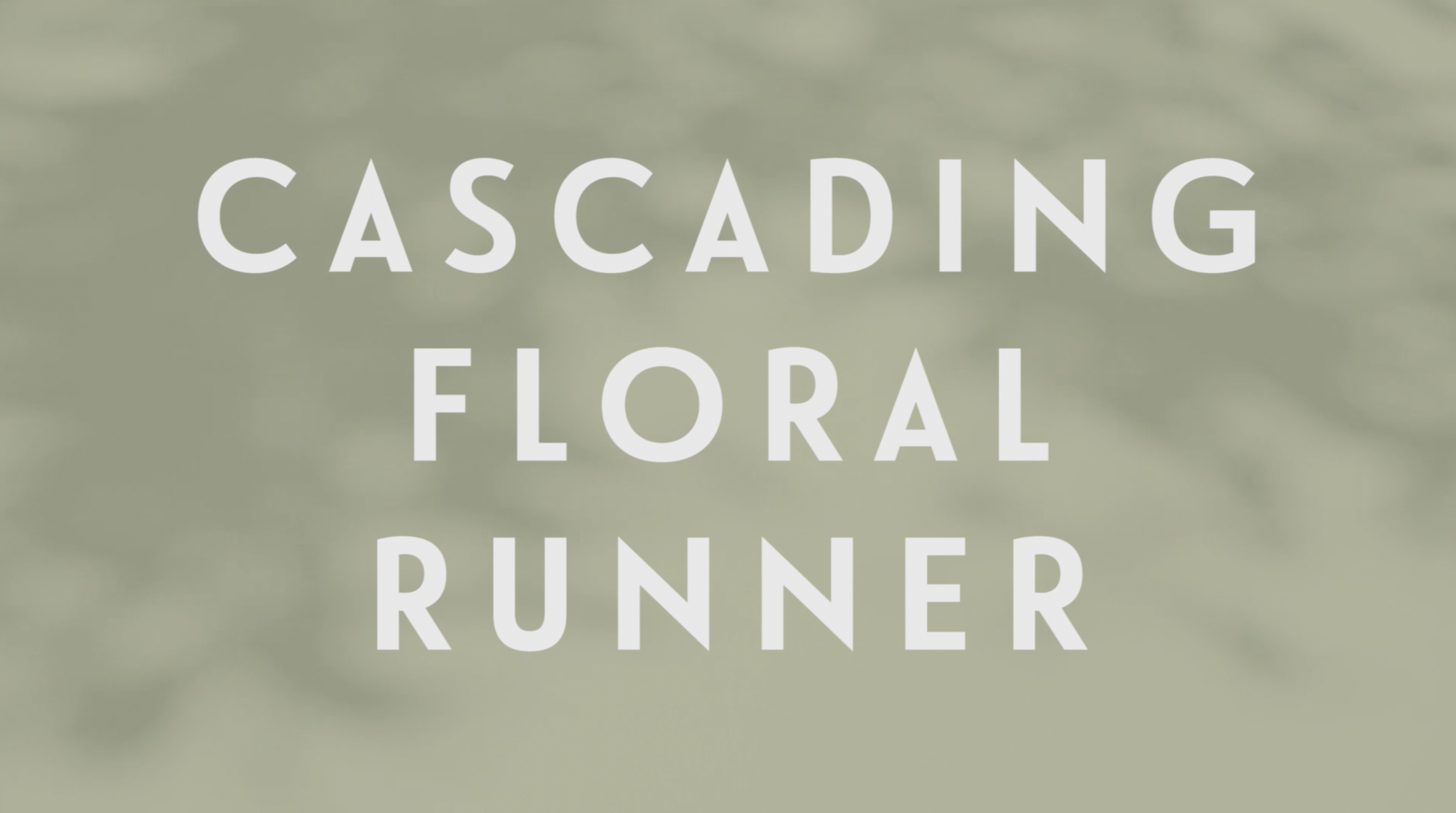 0110 | Cascading Floral Runner