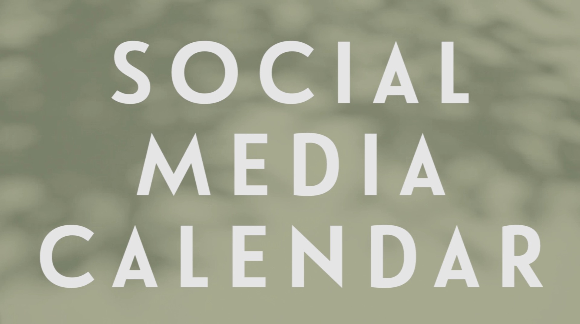 0088 | Social Media Calendar