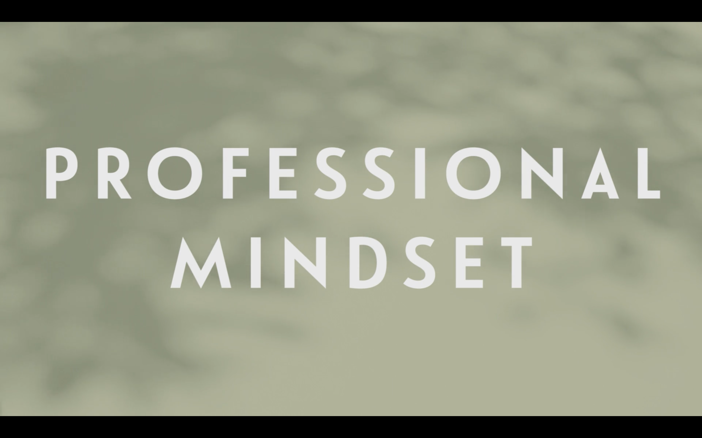 0071 | Professional Mindset