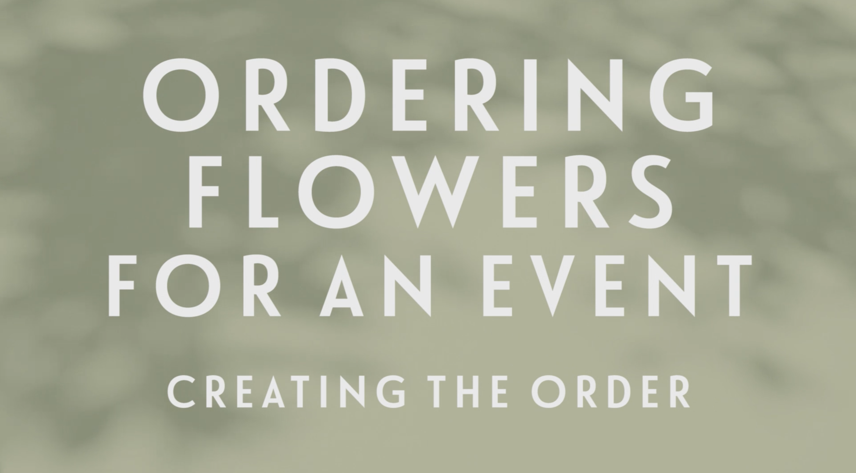0077 | Ordering Flowers For An Event 3 