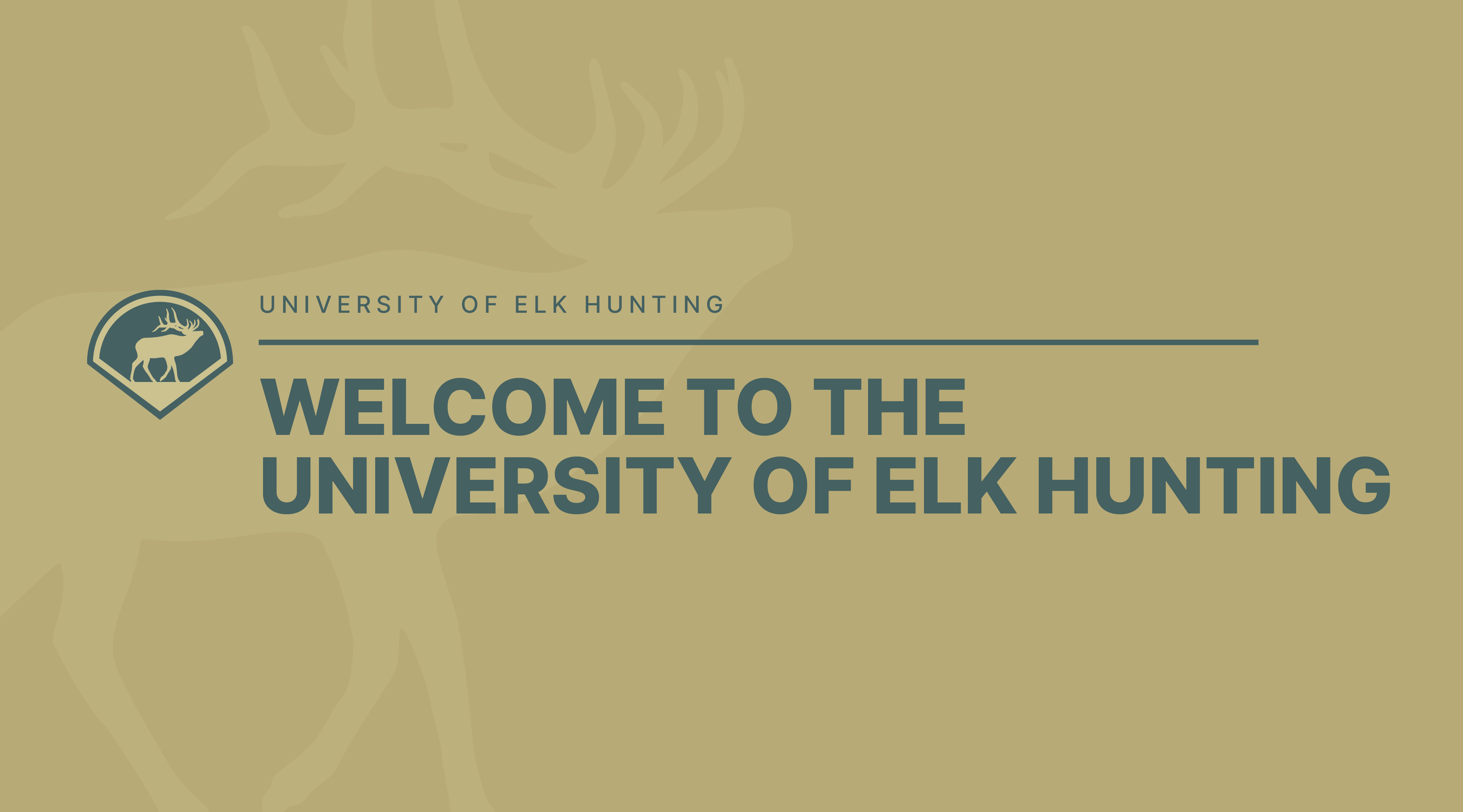Welcome to the University of Elk Hunting 