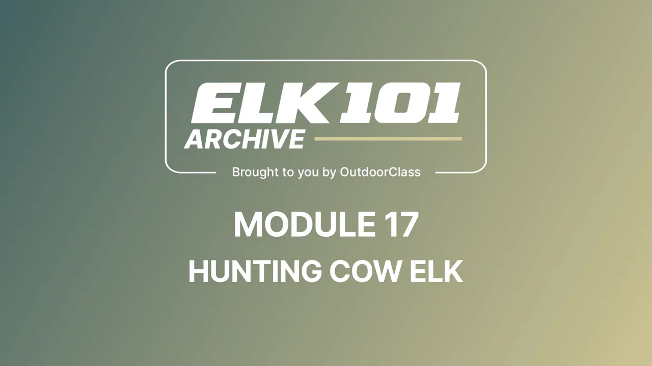 Intro to Module 17 - Hunting Cow Elk - OutdoorClass // The Best in ...