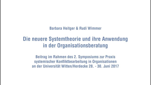 Die neuere Systemtheorie und ihre Anw...