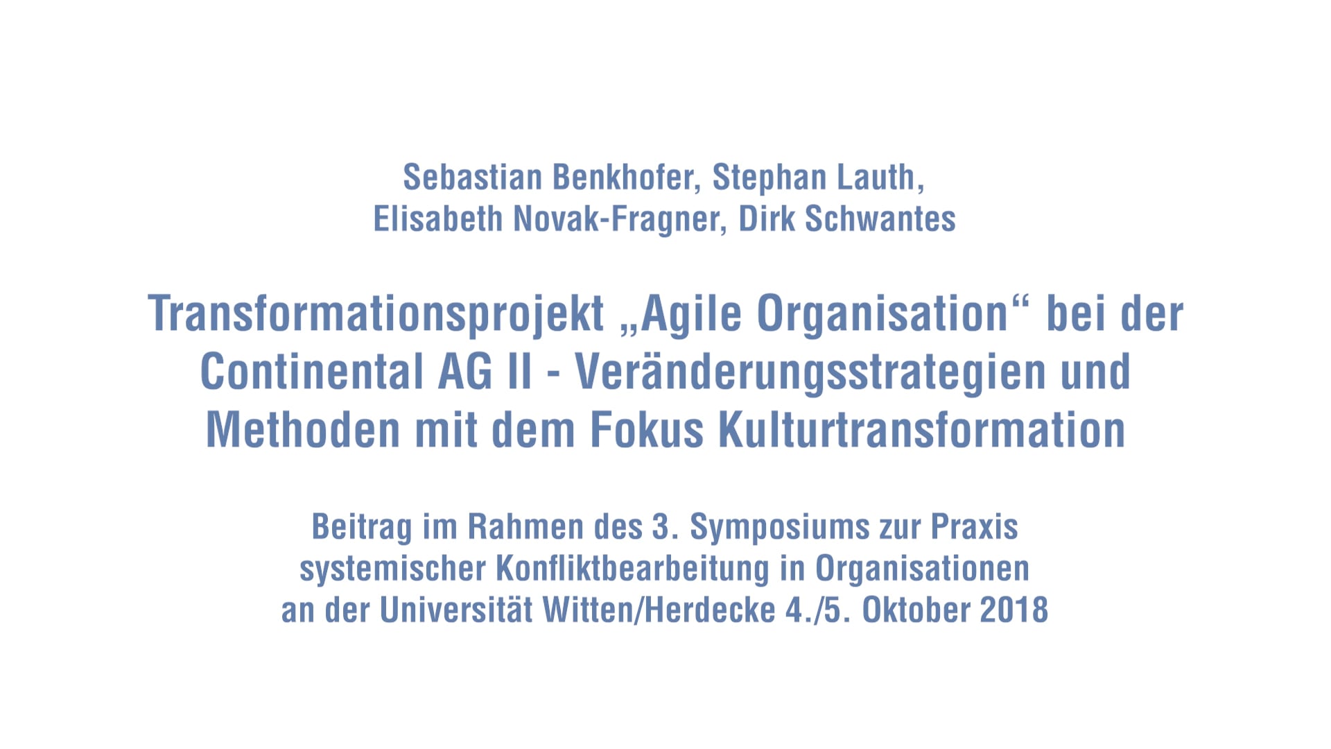Agile Transformation bei der Continental AG Teil II