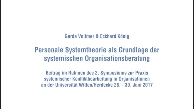 Personale Systemtheorie als Grundlage...