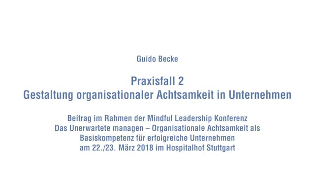 Praxisbericht: Gestaltung organisatio...