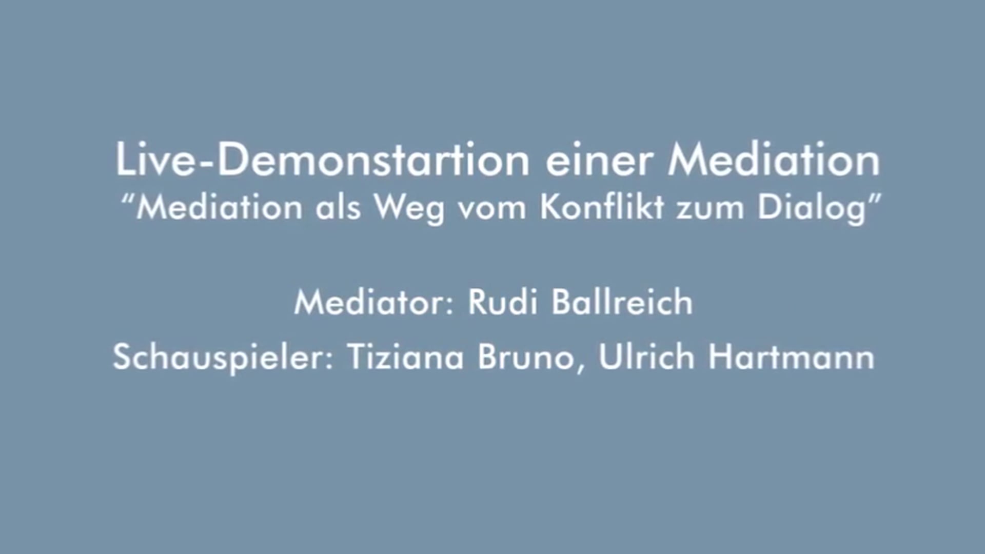 Mediation als Weg vom Konflikt zum Dialog