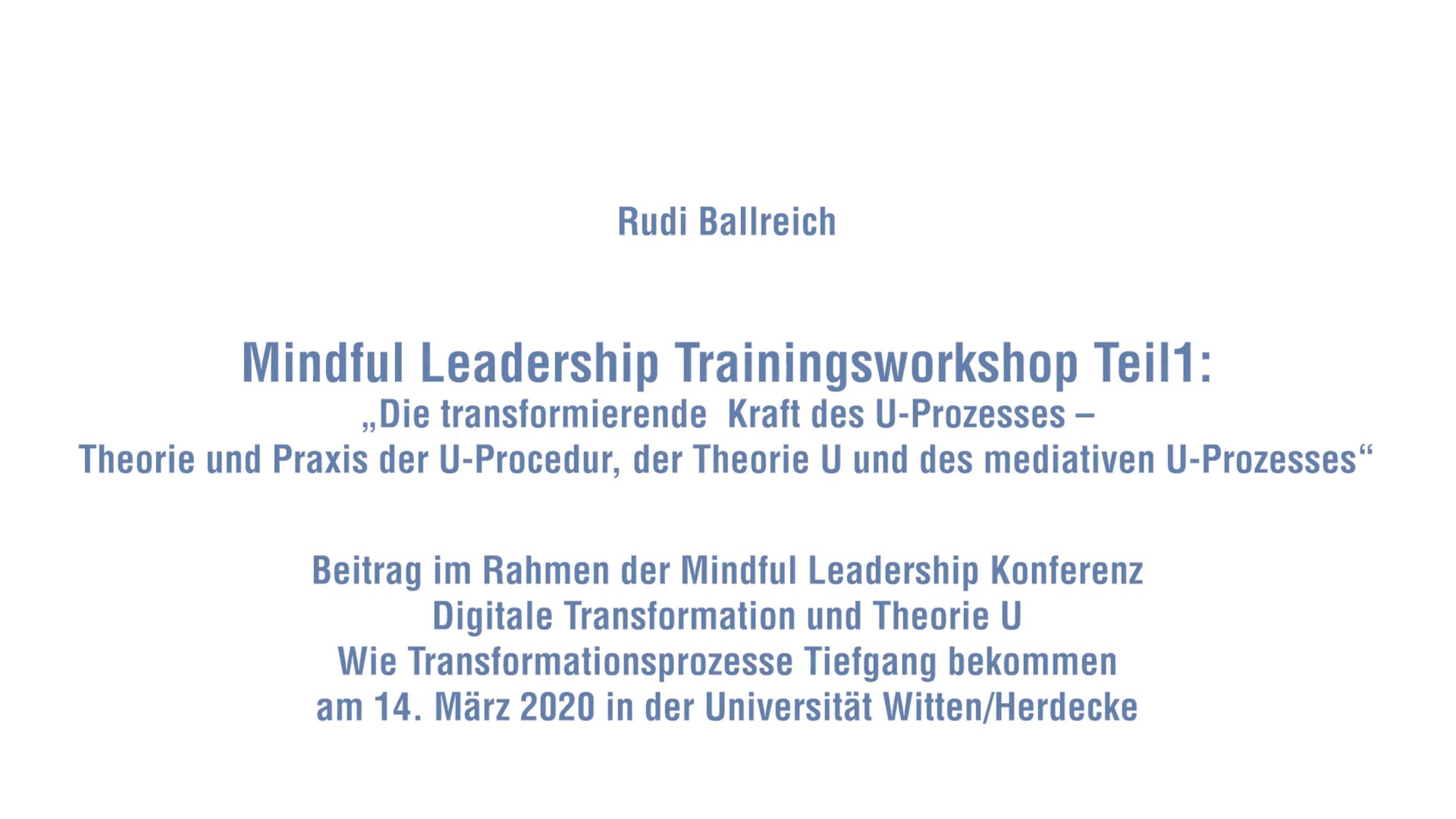 Die transformierende Kraft des U-Prozesses - Teil 1 - Die U-Prozedur.mp4