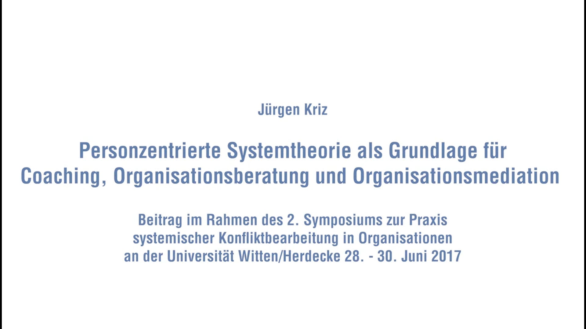 Personzentrierte Systemtheorie