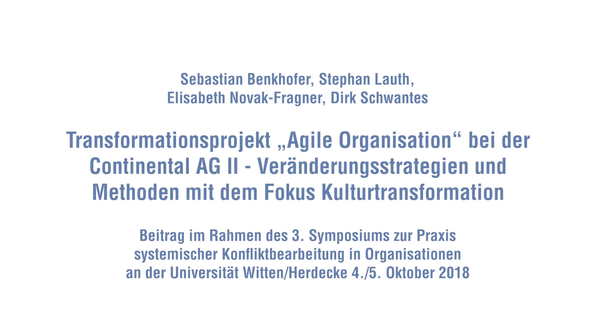 Agile Transformation bei der Continental AG Teil II