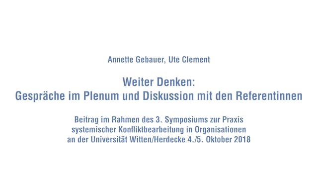 Gespräch im Plenum 2