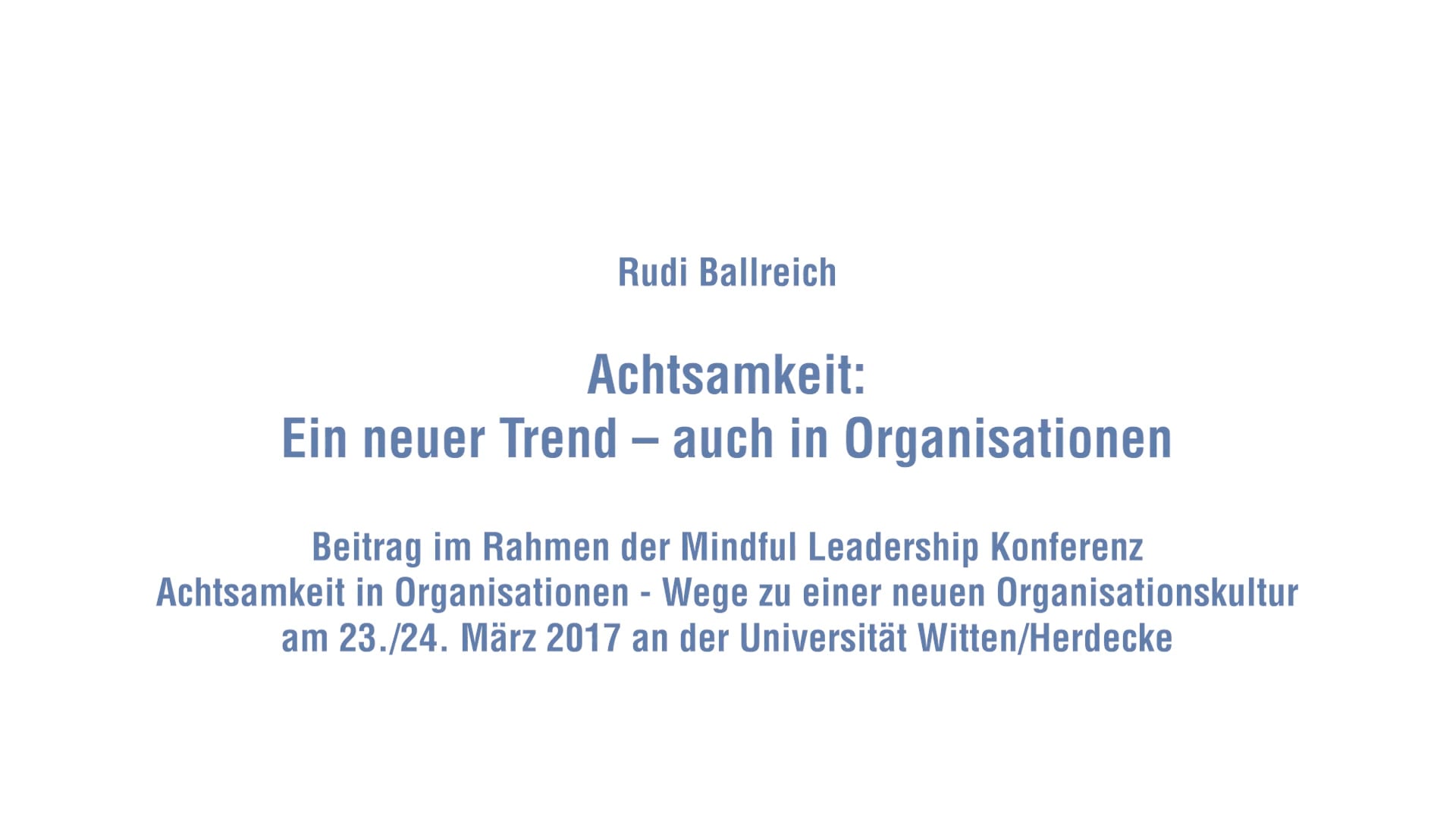 Achtsamkeit, ein neuer Trend – auch in Organisationen