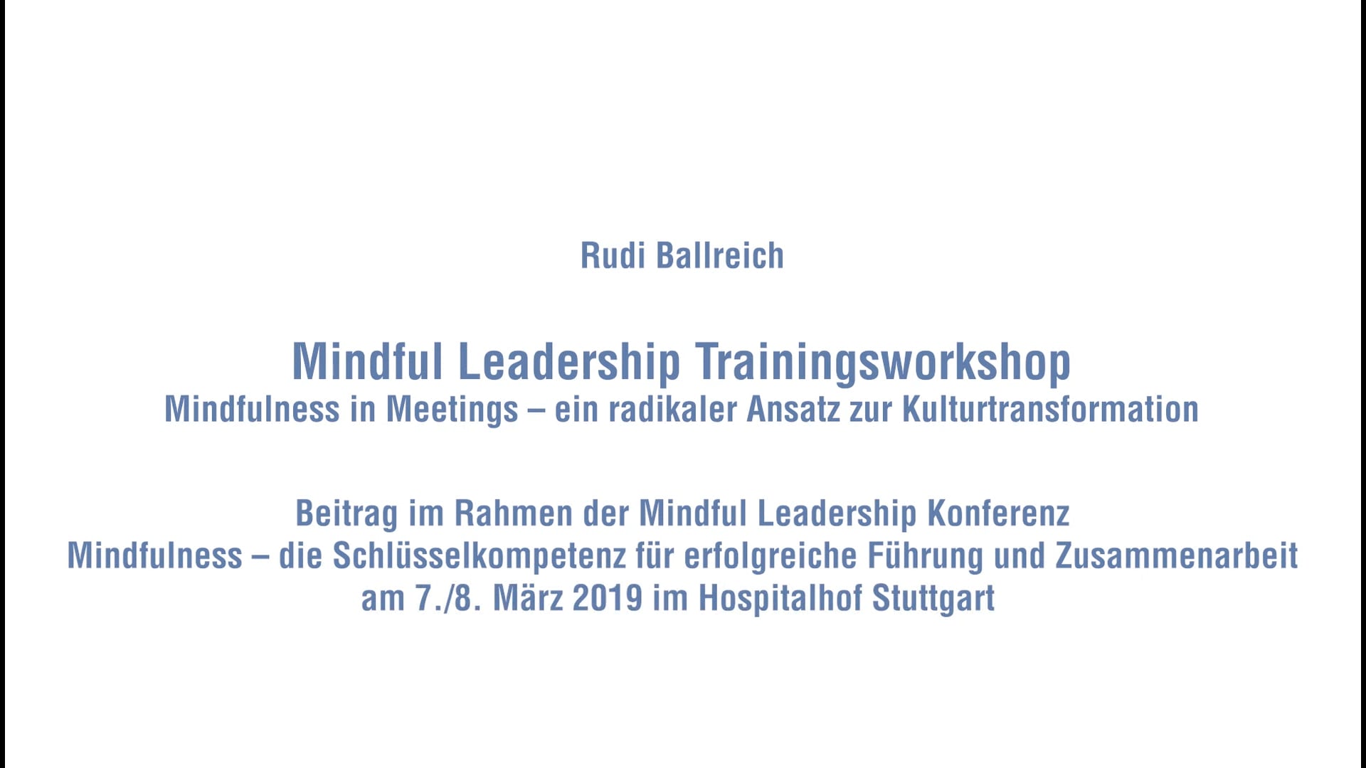 Mindfulness in Meetings