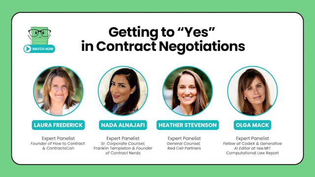 Recording: Getting to "Yes" in Contract Negotiations