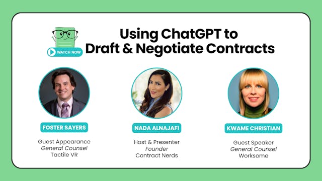 Using ChatGPT to Draft & Negotiate Contracts