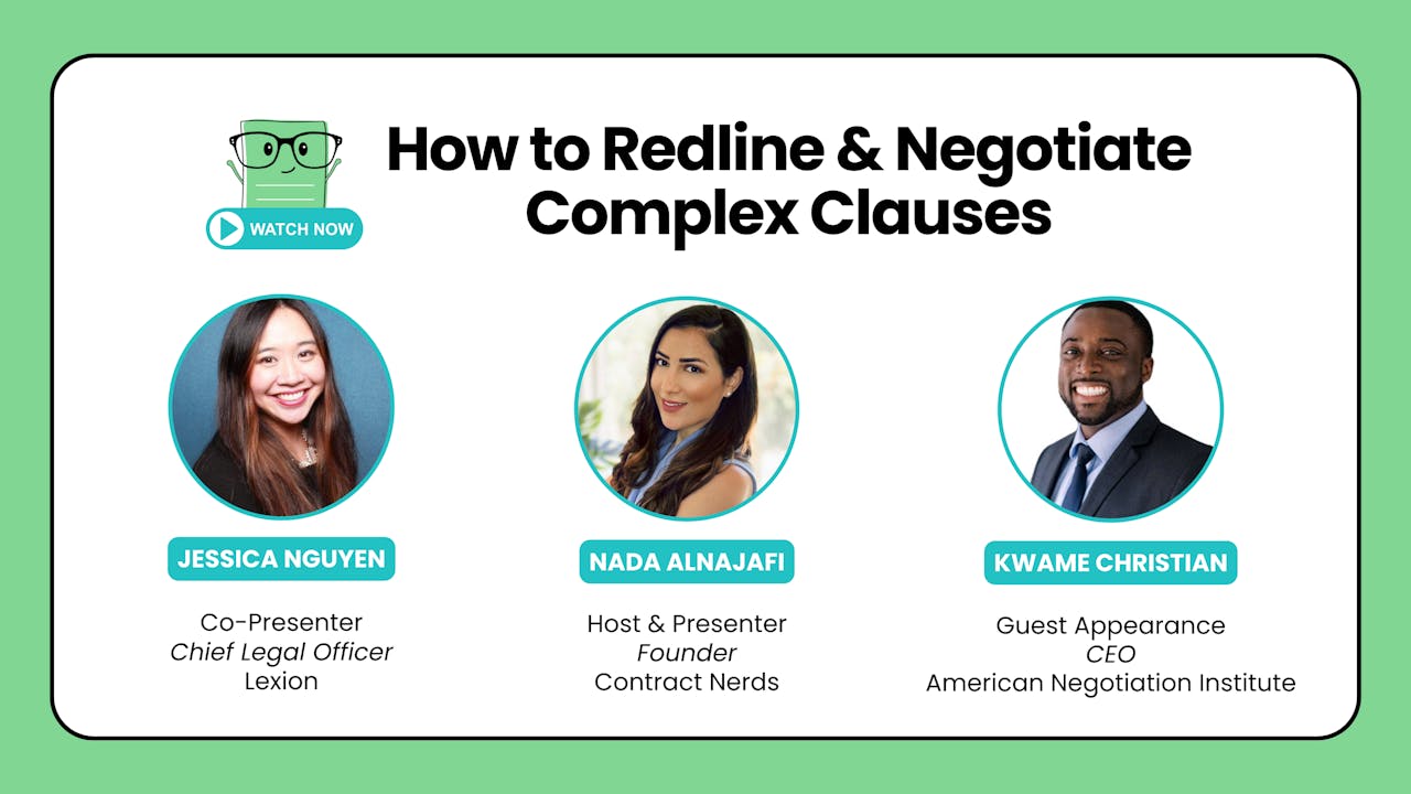 How to Redline & Negotiate Complex Clauses
