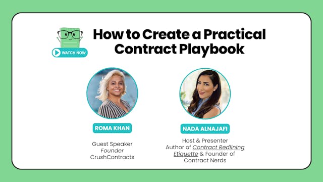 Recording: How to Create a Practical Contract Playbook