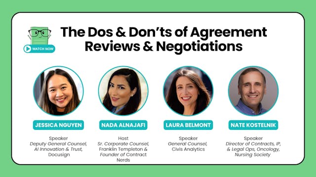 Recording: The Dos & Don'ts of Agreement Reviews & Negotiations