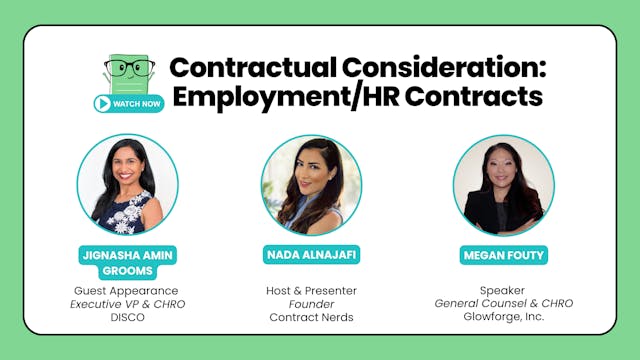 Contractual Consideration: Employment/HR Contracts