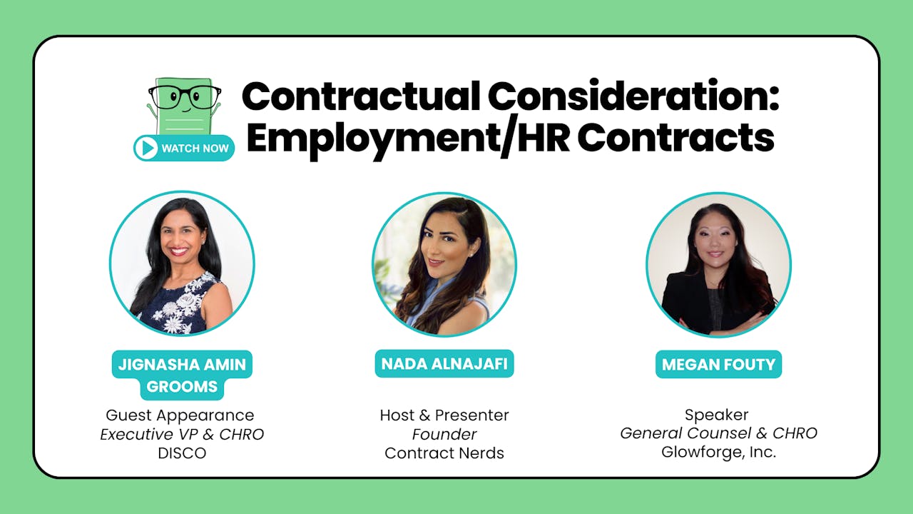 Contractual Consideration: Employment/HR Contracts