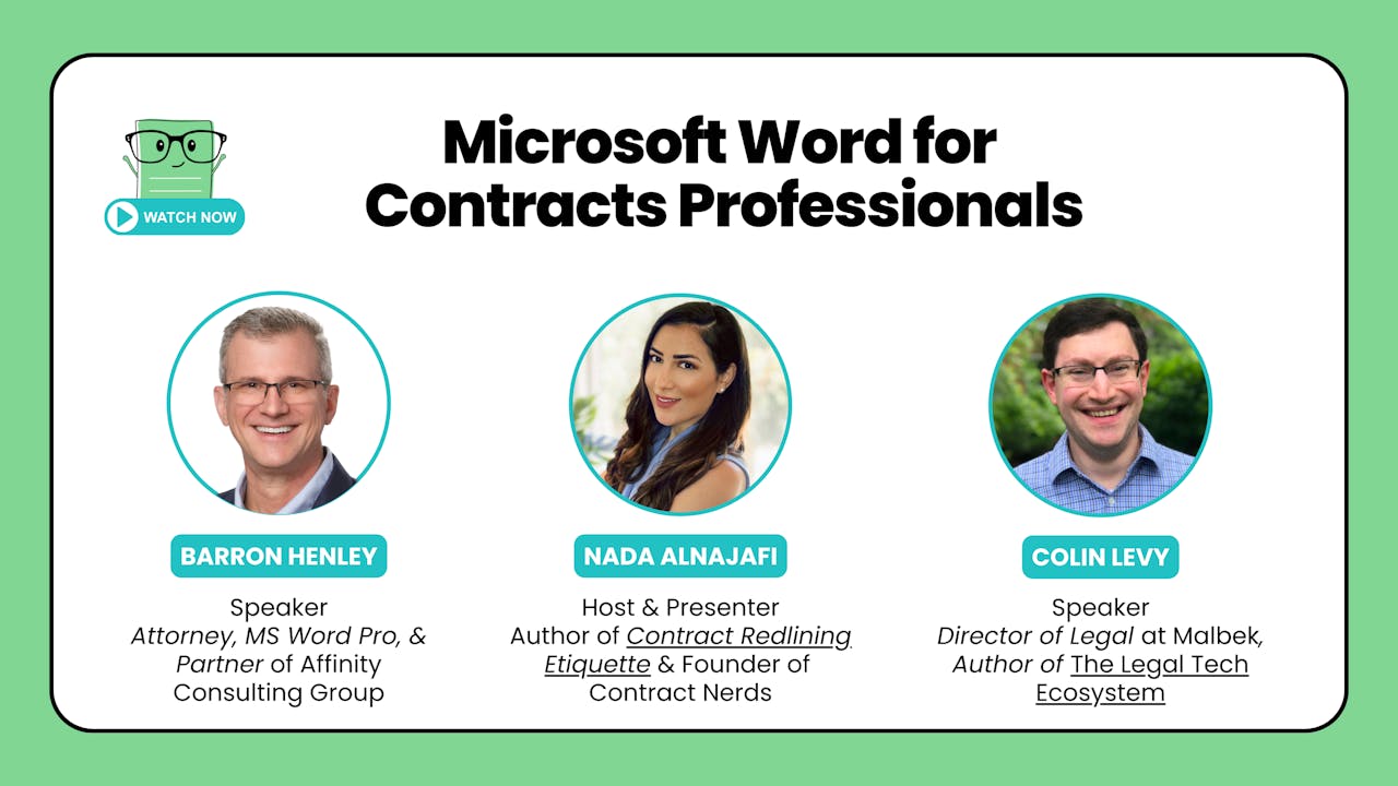 Microsoft Word for Contracts Professionals