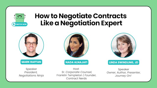 Negotiate Contracts Like a Negotiation Expert