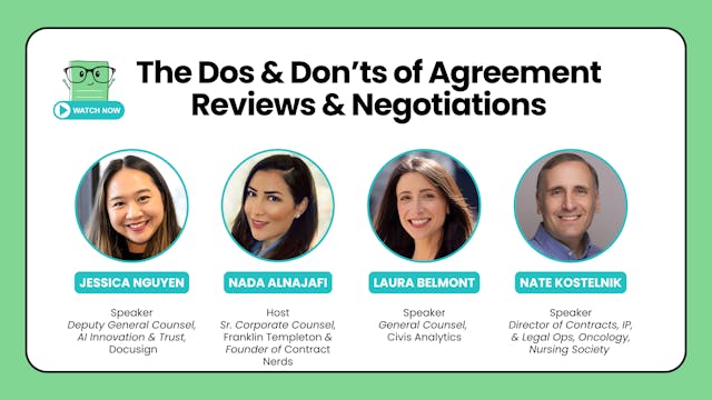 Dos & Don'ts of Agreement Review and Negotiations