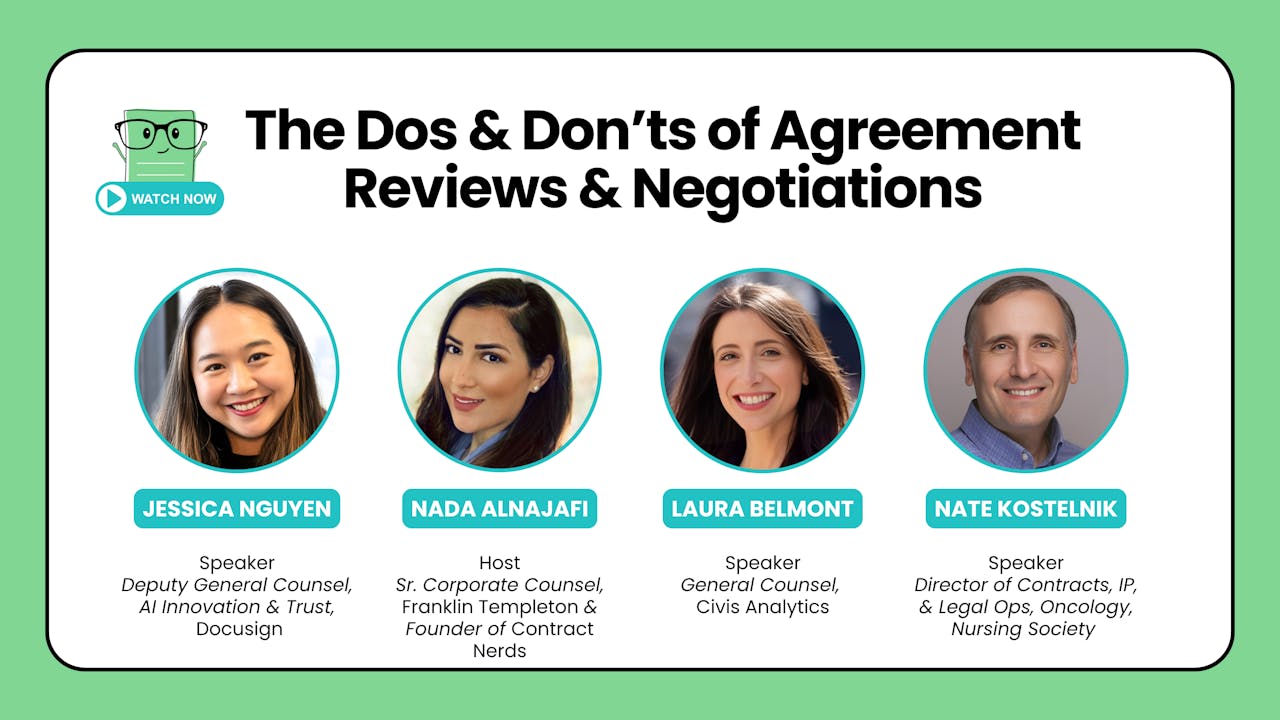 Dos & Don'ts of Agreement Review and Negotiations