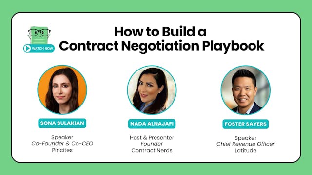 Recording: How to Build a Contract Negotiation Playbook