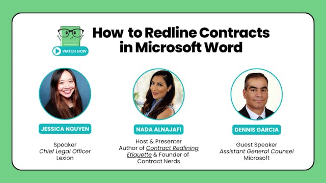 Recording: How to Redline Contracts In Microsoft Word