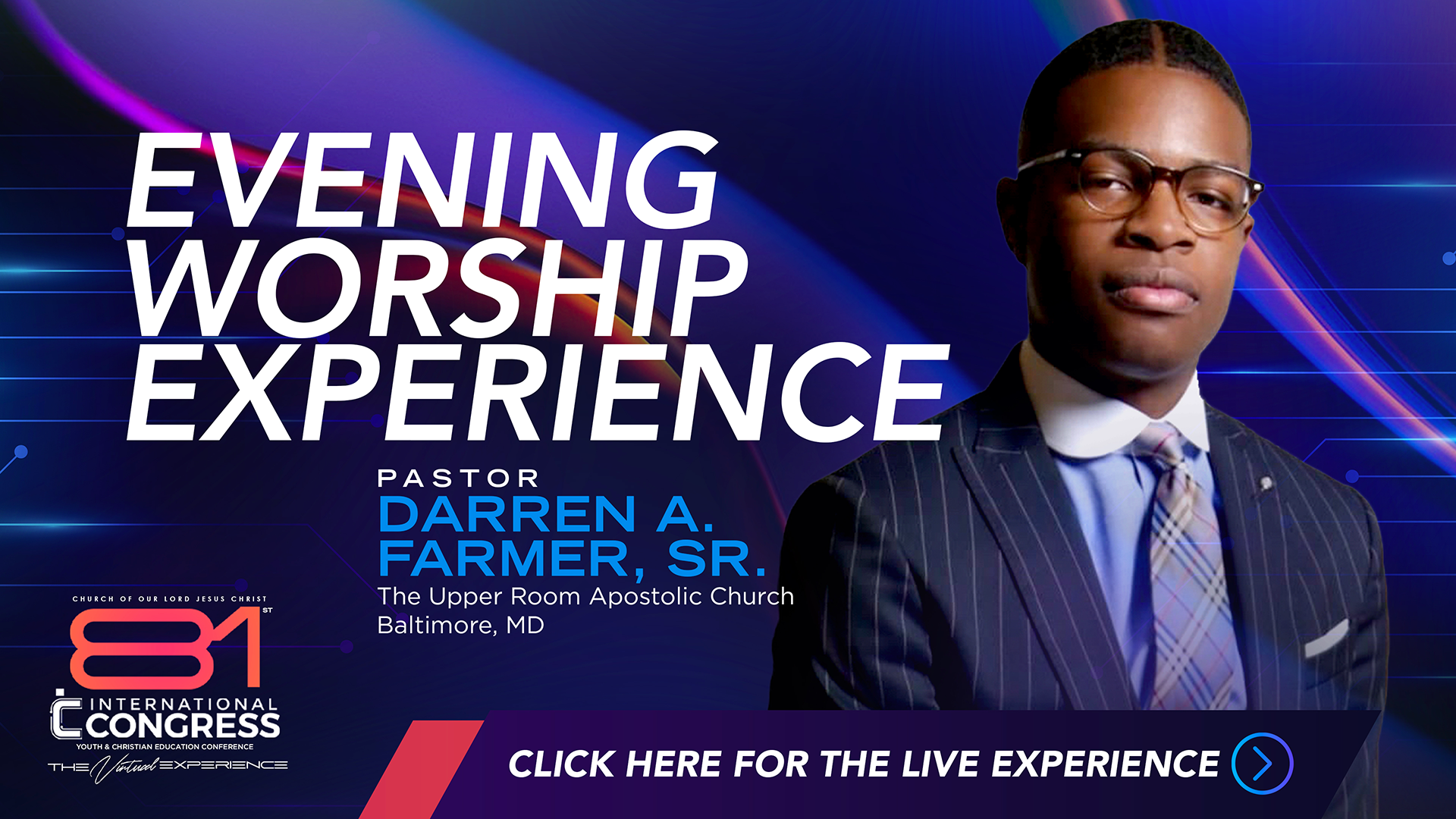 Evening  Worship Experience with Pastor Darren Farmer