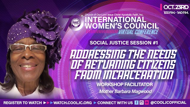 Midday Workshop with Mother Barbara M...