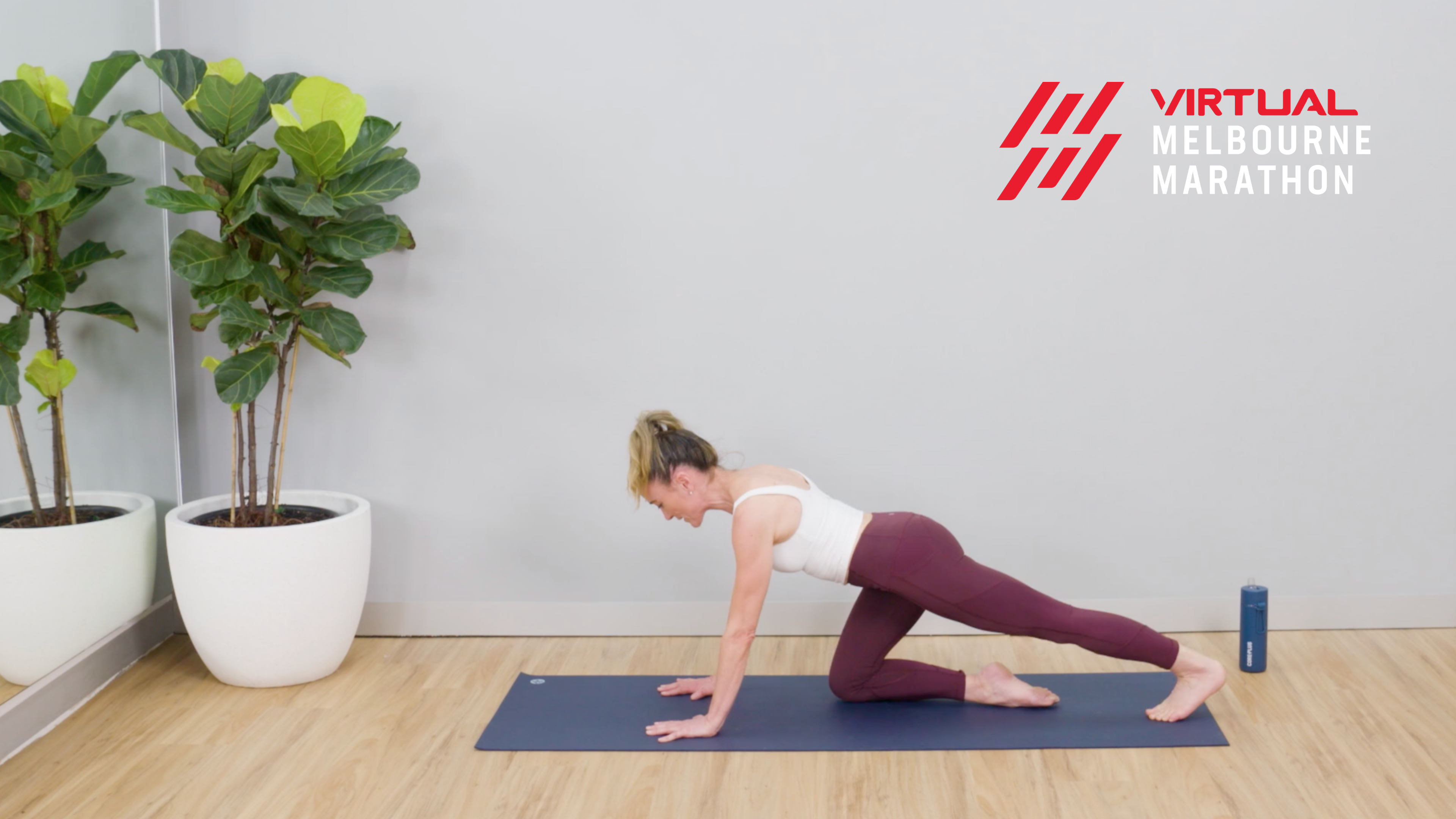 Runners Warm Up with Carnie