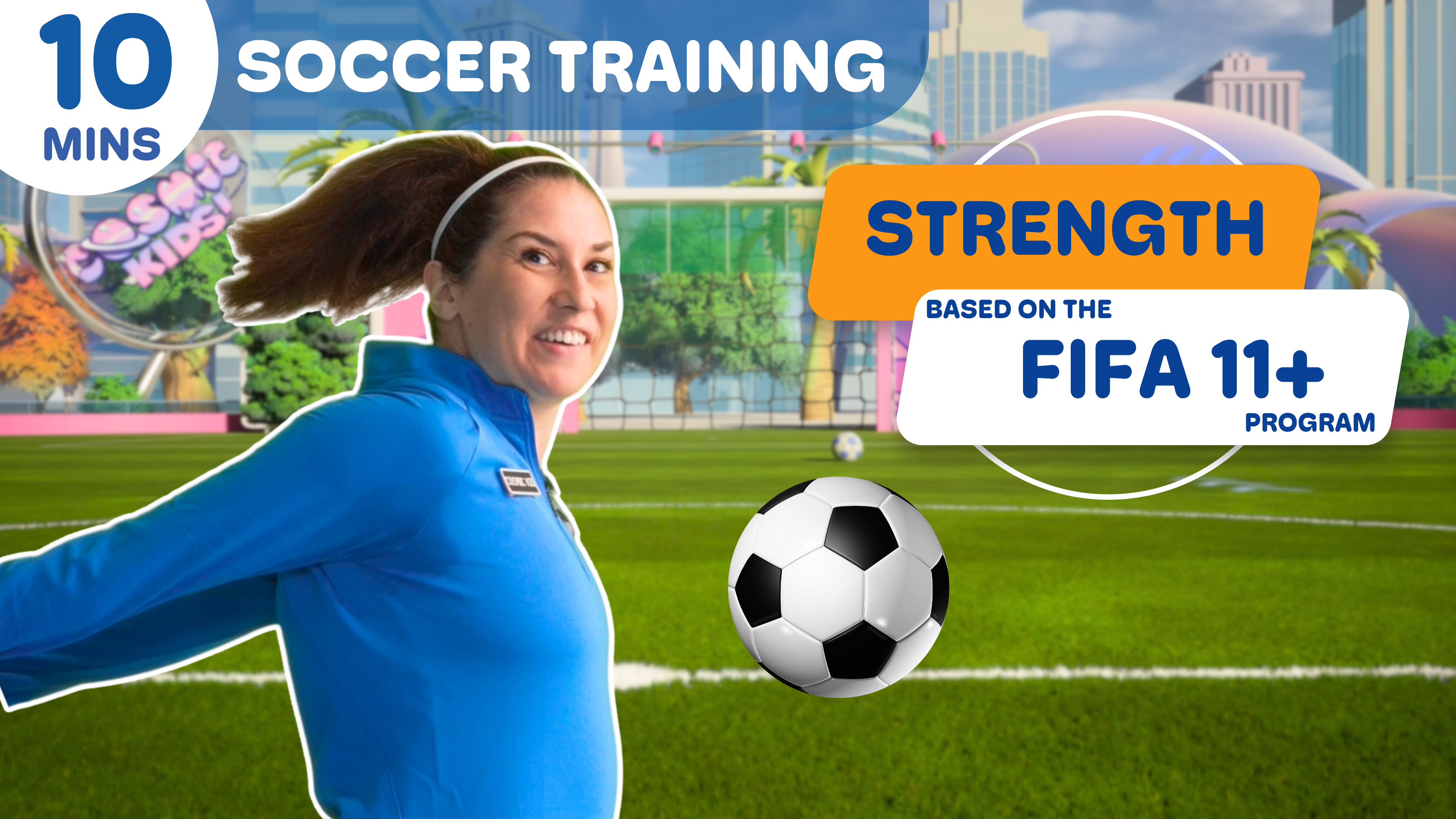 10 Minute Strength Based Soccer Training for Kids! | Cosmic Kids Sports