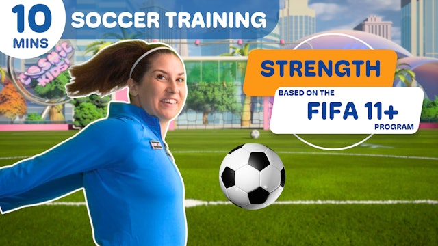 10 Minute Strength Based Soccer Training for Kids! | Cosmic Kids Sports