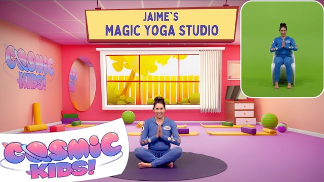 Jaime's Magic Yoga Studio, a beach yoga adventure 🏖️ I Cosmic Kids Seated Yoga