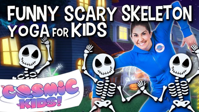 Funny Scary Skeleton Yoga for Kids 💀😂